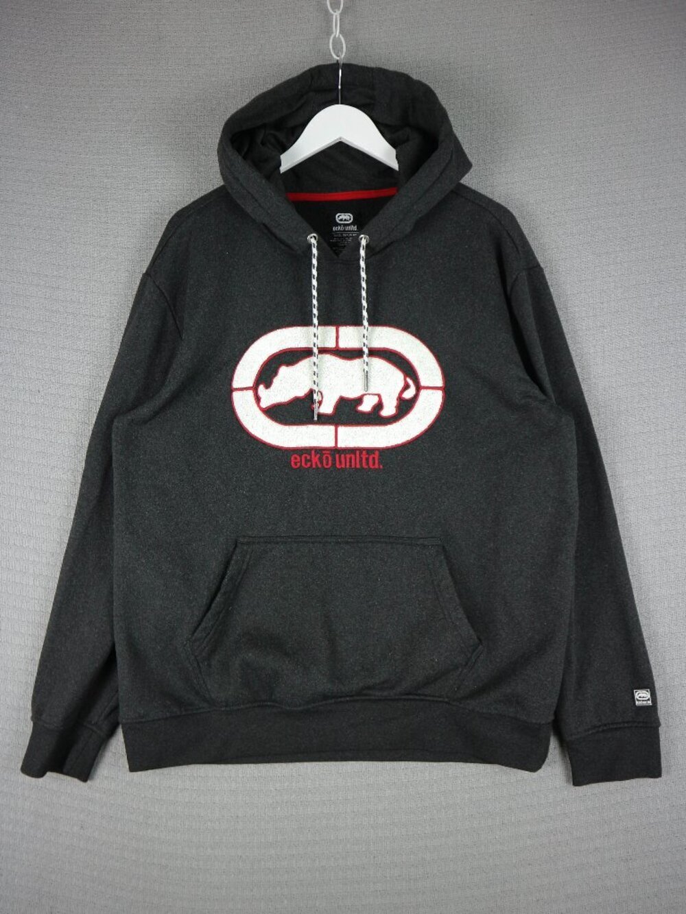 Ecko Unltd Puff Graphgic Logo Mens Cotton Pullover Hoodie Large Y2K Vintage